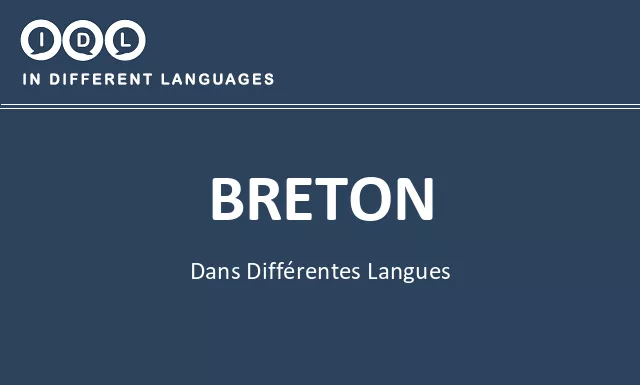 Breton dans différentes langues - Image