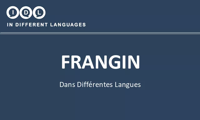 Frangin dans différentes langues - Image