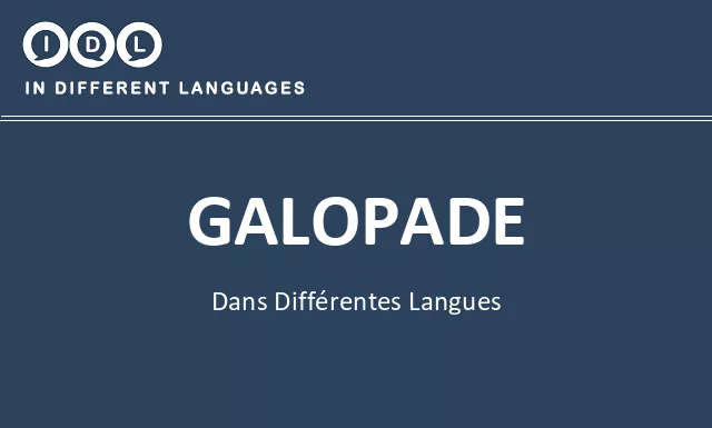 Galopade dans différentes langues - Image