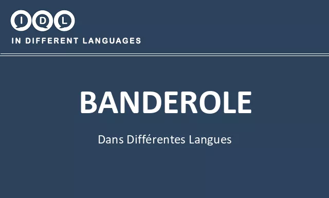 Banderole dans différentes langues - Image