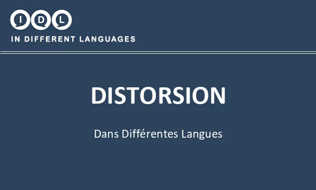 Distorsion dans différentes langues - Image