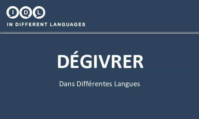 Dégivrer dans différentes langues - Image