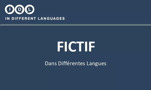 Fictif dans différentes langues - Image
