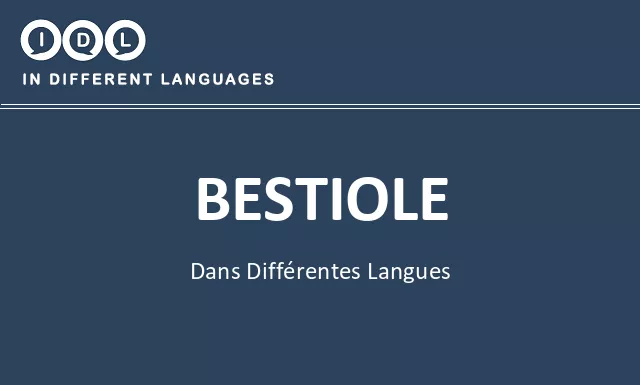 Bestiole dans différentes langues - Image