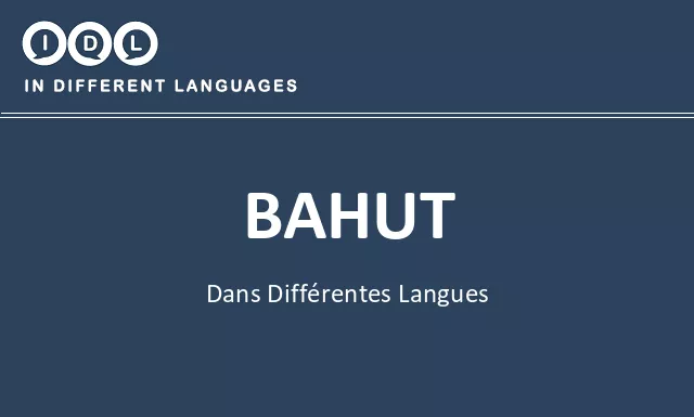 Bahut dans différentes langues - Image