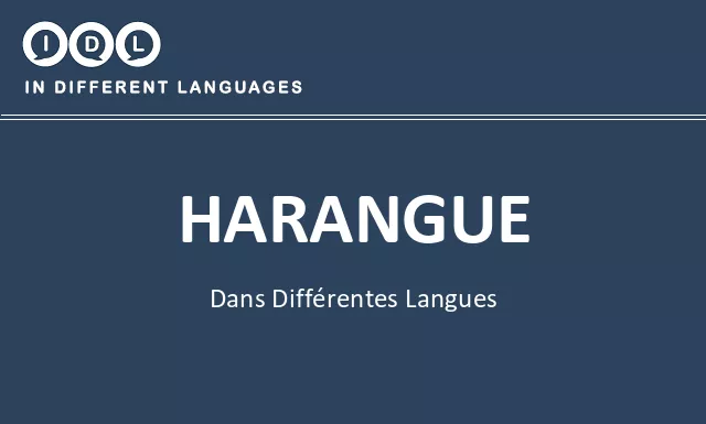 Harangue dans différentes langues - Image