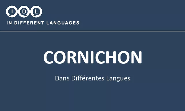 Cornichon dans différentes langues - Image