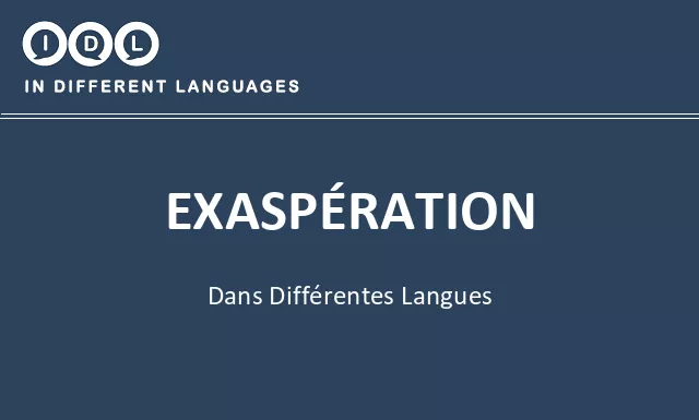 Exaspération dans différentes langues - Image