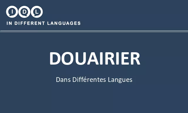 Douairier dans différentes langues - Image