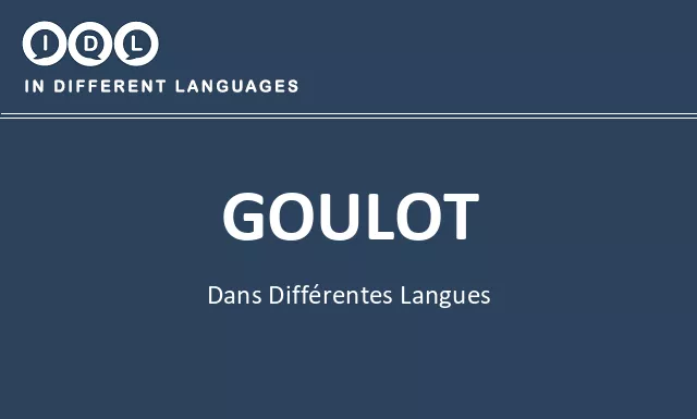 Goulot dans différentes langues - Image