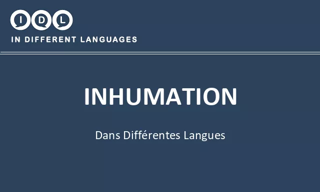 Inhumation dans différentes langues - Image