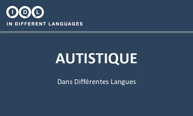 Autistique dans différentes langues - Image