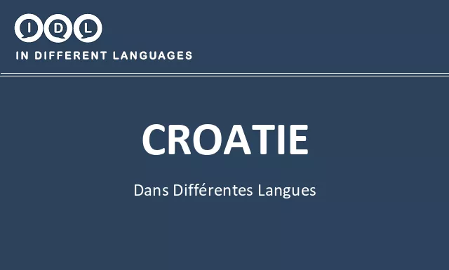Croatie dans différentes langues - Image