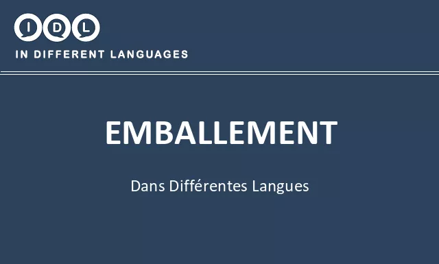 Emballement dans différentes langues - Image