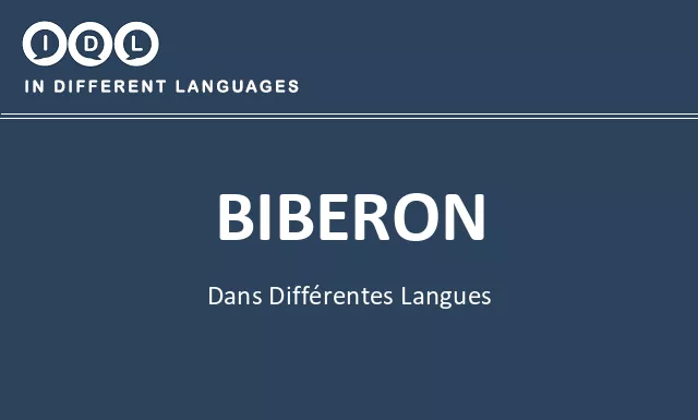 Biberon dans différentes langues - Image