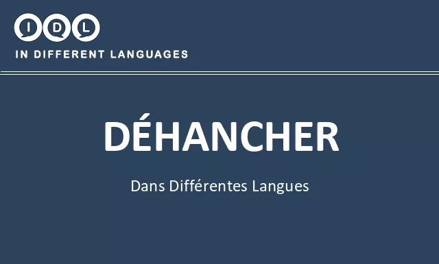 Déhancher dans différentes langues - Image