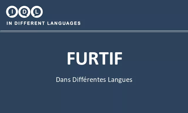 Furtif dans différentes langues - Image