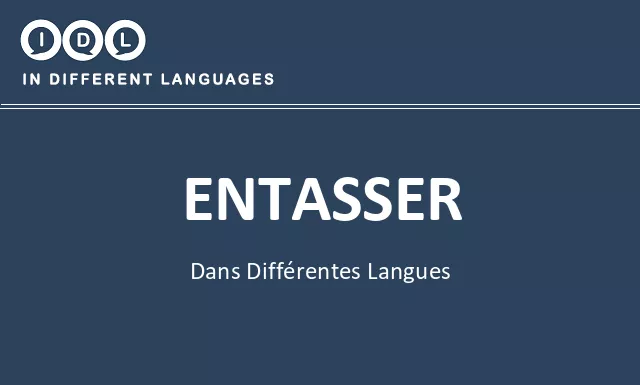 Entasser dans différentes langues - Image