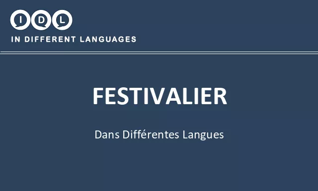 Festivalier dans différentes langues - Image