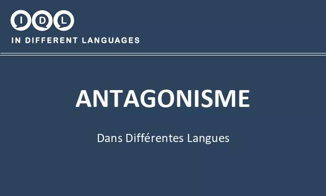 Antagonisme dans différentes langues - Image