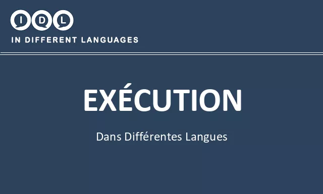 Exécution dans différentes langues - Image