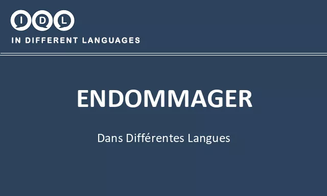 Endommager dans différentes langues - Image