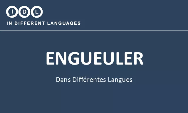 Engueuler dans différentes langues - Image