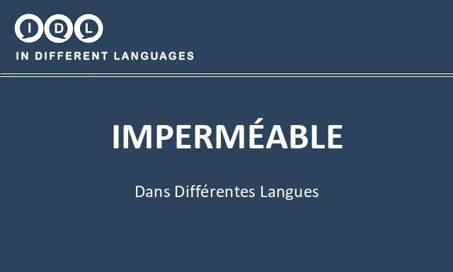 Imperméable dans différentes langues - Image