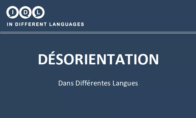 Désorientation dans différentes langues - Image