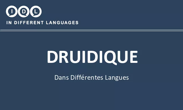 Druidique dans différentes langues - Image