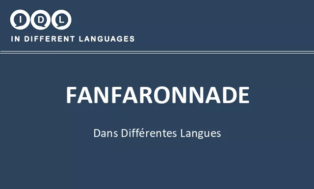 Fanfaronnade dans différentes langues - Image