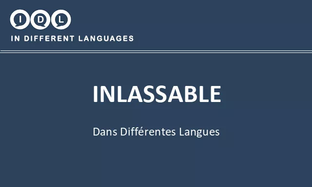 Inlassable dans différentes langues - Image