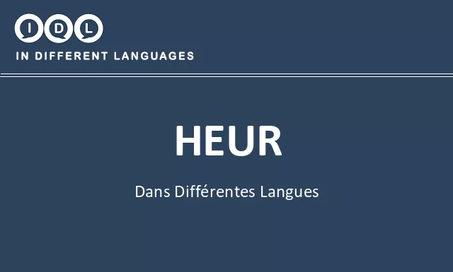 Heur dans différentes langues - Image