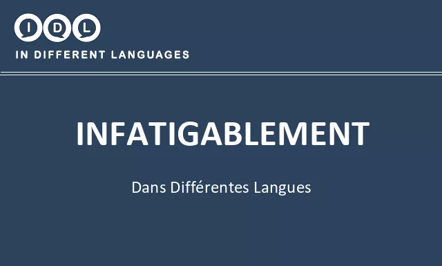 Infatigablement dans différentes langues - Image