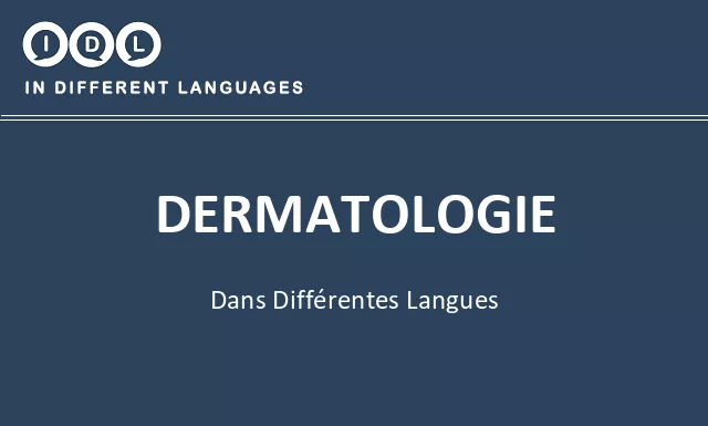 Dermatologie dans différentes langues - Image