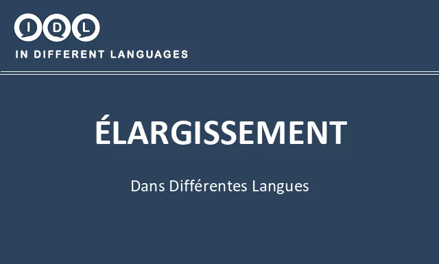 Élargissement dans différentes langues - Image