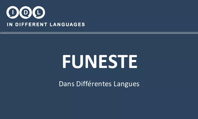 Funeste dans différentes langues - Image