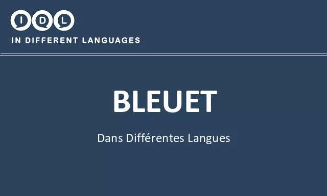 Bleuet dans différentes langues - Image