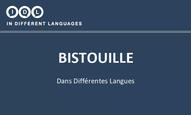 Bistouille dans différentes langues - Image
