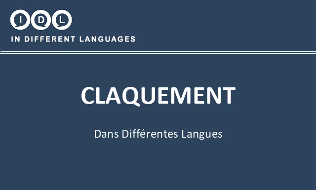 Claquement dans différentes langues - Image