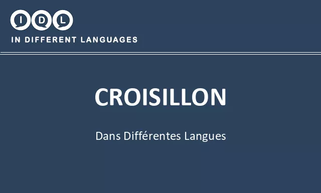 Croisillon dans différentes langues - Image