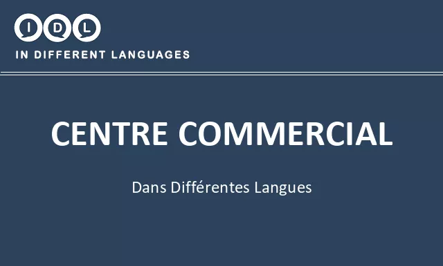 Centre commercial dans différentes langues - Image