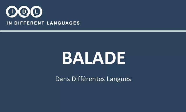 Balade dans différentes langues - Image
