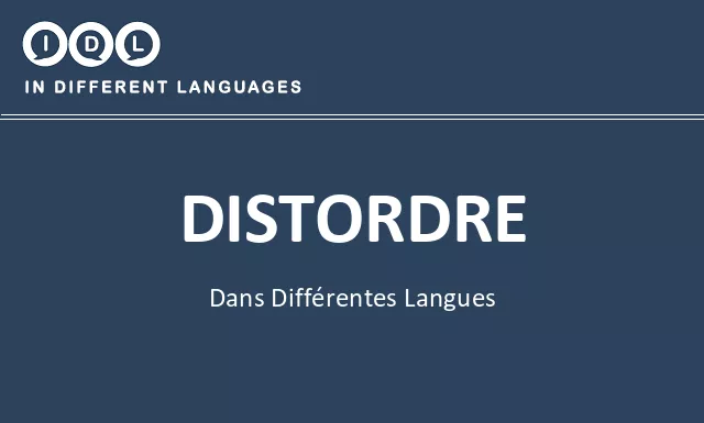 Distordre dans différentes langues - Image