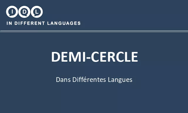 Demi-cercle dans différentes langues - Image