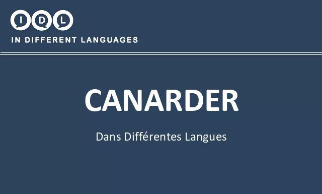 Canarder dans différentes langues - Image