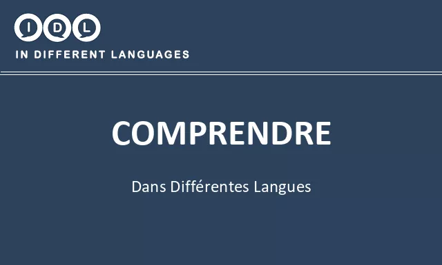 Comprendre dans différentes langues - Image