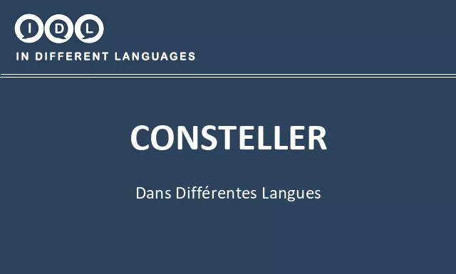 Consteller dans différentes langues - Image