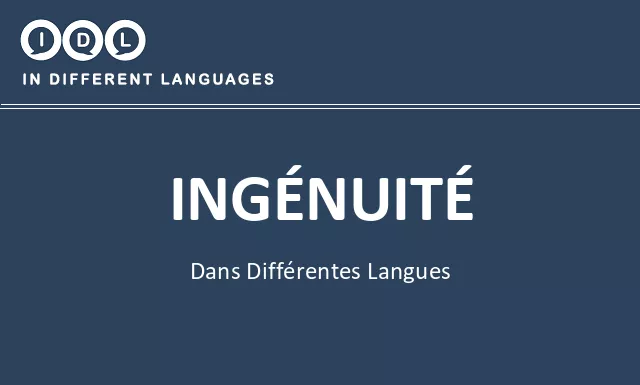 Ingénuité dans différentes langues - Image