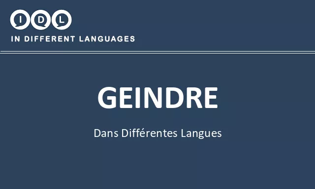 Geindre dans différentes langues - Image